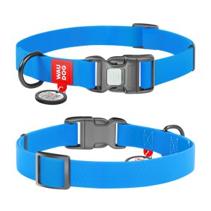 WAUDOG obojek voděodolný Collartex Plastic modrý QR (34-49cm/2,5cm)