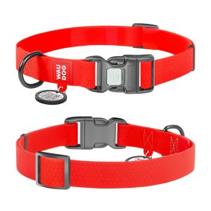 WAUDOG obojek voděodolný Collartex Plastic červený QR (25-35cm/1,5cm)