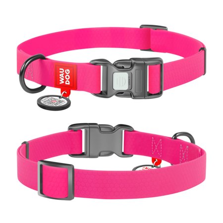 WAUDOG obojek voděodolný Collartex Plastic růžový QR (38-58cm/2,5cm)