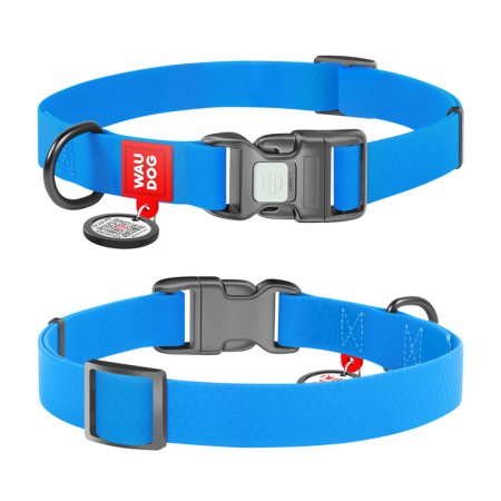 WAUDOG obojek voděodolný Collartex Plastic modrý QR (38-58cm/2,5cm)