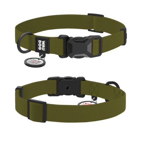 WAUDOG obojek voděodolný Collartex Magnet khaki zelený QR (38-58cm/2,5cm) 