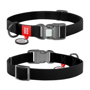 WAUDOG obojek voděodolný Collartex Plastic černý QR (34-49cm/2,5cm)
