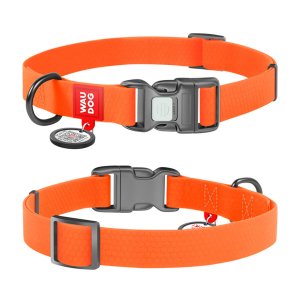 WAUDOG obojek voděodolný Collartex Plastic oranžový QR (28-40cm/2,0cm)