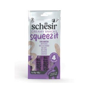 Schesir Cat kapsa Squeez It Kachna krém 4x15g