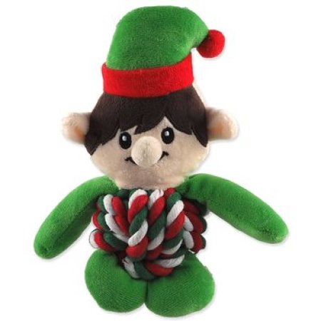 Hračka Dog Fantasy Winter Tale skřítek uzlový s pískátkem 20cm