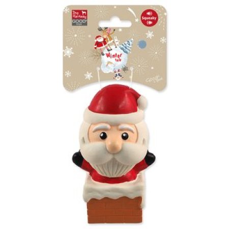 Hračka Dog Fantasy Winter Tale santa latexový pískací 12cm