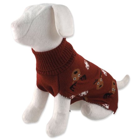 Svetr Dog Fantasy Winter Tale hnědý XS