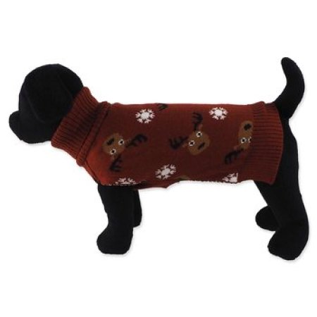 Svetr Dog Fantasy Winter Tale hnědý XS