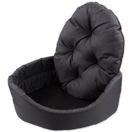 Pelech Dog Fantasy oval s polštářem šedý 48x40x15cm