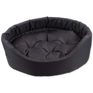 Pelech Dog Fantasy oval s polštářem šedý 83x73x20cm