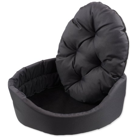 Pelech Dog Fantasy oval s polštářem šedý 83x73x20cm