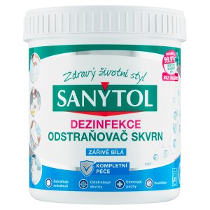 Sanytol dezinfekční odstraňovač skvrn zářivě bílá 450 g (EXPIRACE 09/2026)
