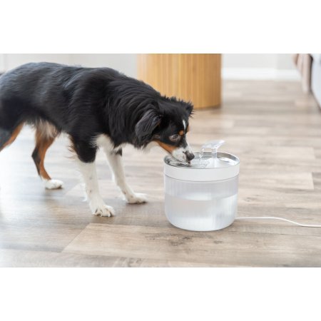 Pitná fontánka Aqua Clear, 2,5 l/18 × 16 × 18 cm, plast/nerezová ocel, bílá