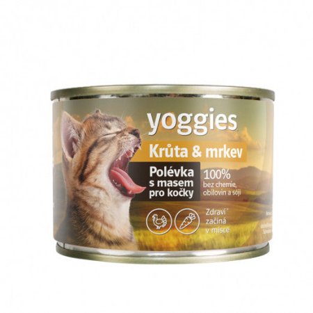 Yoggies Polévka pro kočky – Krůta & mrkev 185 g (EXPIRACE 06/2026)