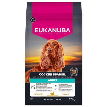 Krmivo Eukanuba Breed Care Adult chicken Cocker Spaniel 7,5 kg