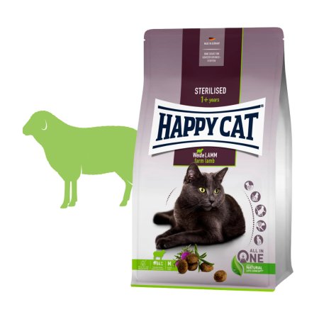 Happy Cat Sterilised Weide-Lamm / Jehnečí 1,3 kg (EXPIRACE 06/2026)