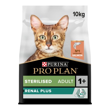 Pro Plan Cat Adult Sterilised Renal Plus losos 10 kg (EXPIRACE 08/2026)