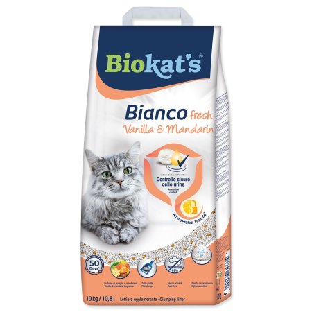 Podestýlka Biokat�s Bianco Fresh vanilka a mandarinka 10kg