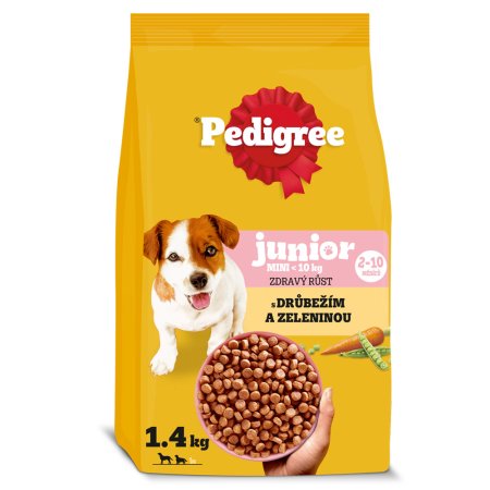Pedigree granule Mini Junior drůbeží se zeleninou 1,4 kg