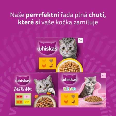 Whiskas kapsička Senior drůbeží výběr v želé 12 x 85 g