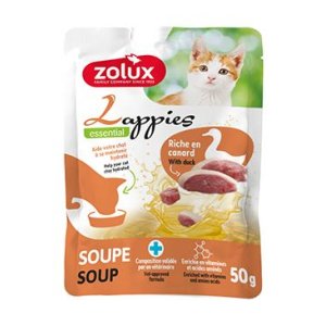 Pochoutka kočka LAPPIES polévka kachna 50g Zolux