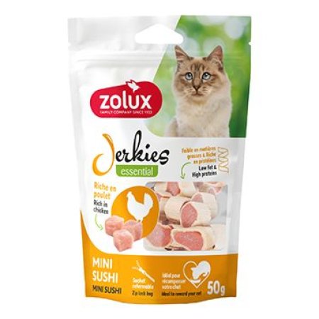 Pochoutka kočka JERKIES MINI sushi kuře 50g Zolux