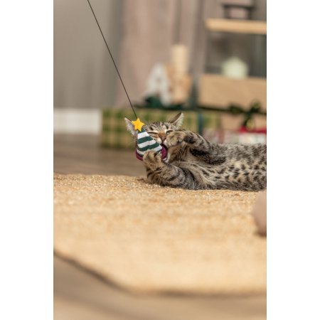 Xmas Hat Rod, hrací prut s čepičkou , s catnipem, 46 cm