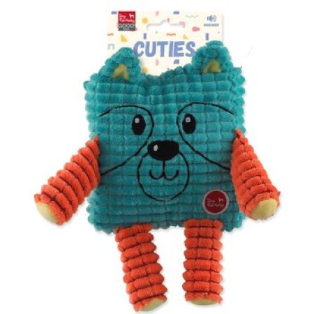 Hračka Dog Fantasy Cuties Čtvercové zvířátko, petrolejově zelené 12,5cm