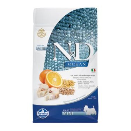 N&D OCEAN DOG LG Adult Mini Codfish & Orange 800g (EXPIRACE 09/2026)