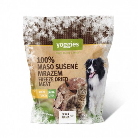 Yoggies Mrazem sušená krůtí játra lyofilizovaná 85 g (EXPIRACE 09/2026)
