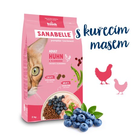 Bosch Cat Sanabelle Adult Chicken 2 kg (POŠKOZENÝ OBAL)