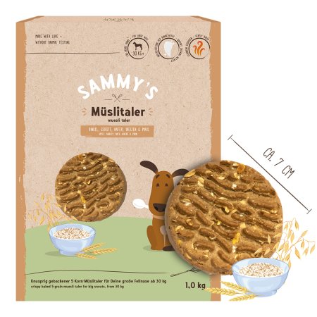 Bosch Sammy’s Muesli Taler 1 kg (POŠKOZENÝ OBAL)