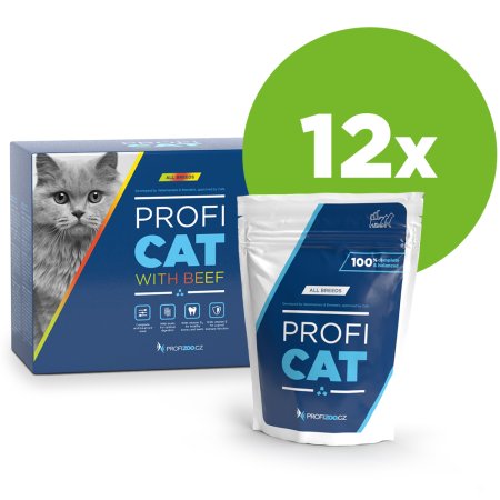 PROFICAT kapsička filety hovězí ve šťávě 12x85g (POŠKOZENÝ OBAL)