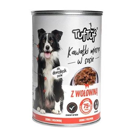 Tuf Tuf Dog Kousky masa s hovězím v omáčce konz.415g