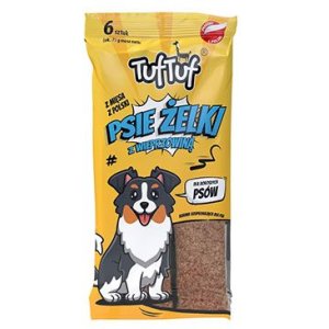 Tuf Tuf Dog Želé proužky s vepřovým masem 6ks