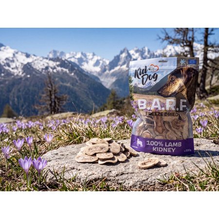 KIDDOG B.A.R.F. 100 % Lamb Kidney freeze dried - jehněčí ledvinky sušené mrazem 220 g