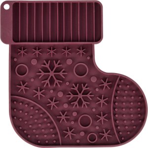 Xmas Lick�n�Snack Mat, vánoční lízací podložka 20 cm, bordó