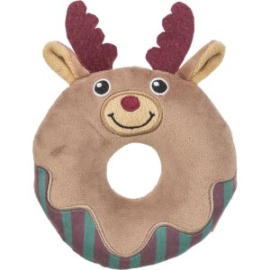 Xmas Moose Donut, vánoční plyšový kroužek-los, 14 cm