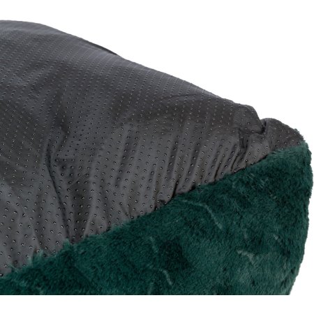 Xmas Bed Stars, vánoční obdélníkový pelech s okrajem, tmavá zelená