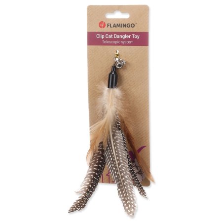 Hračka Flamingo Suuz peří k šidítku mix barev 29 cm