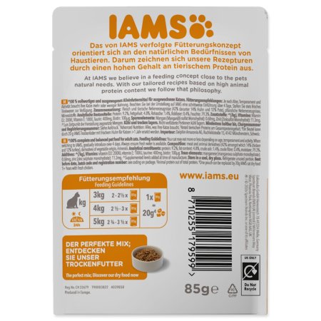 Kapsička IAMS Delights Adult kuře a krůta masem v omáčce 85g