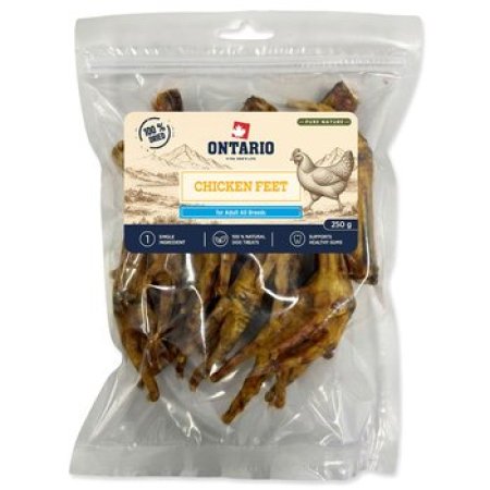 Pochoutka Ontario Pure Nature kuřecí pařátky sušené 250g