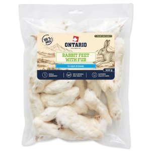 Pochoutka Ontario Pure Nature králičí pacičky se srstí 500g