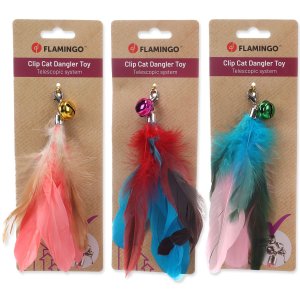Hračka Flamingo Maud peří k šidítku mix barev 20 cm