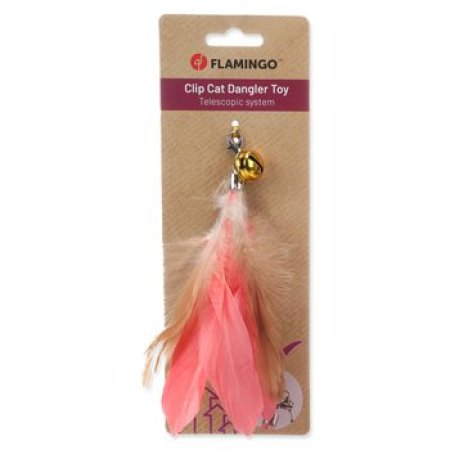 Hračka Flamingo Maud peří k šidítku mix barev 20 cm