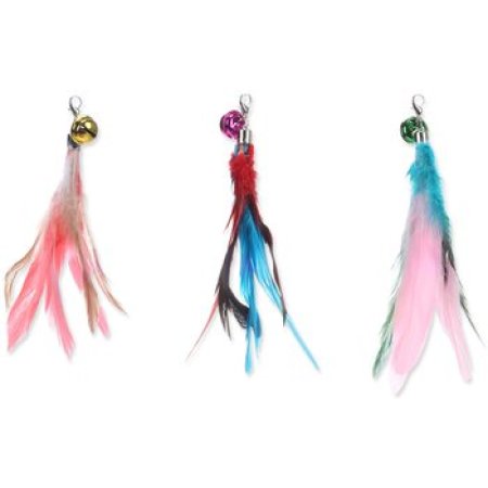 Hračka Flamingo Maud peří k šidítku mix barev 20 cm