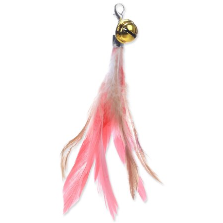 Hračka Flamingo Maud peří k šidítku mix barev 20 cm