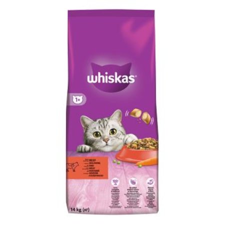 WHISKAS granule s hovězím masem 14 kg