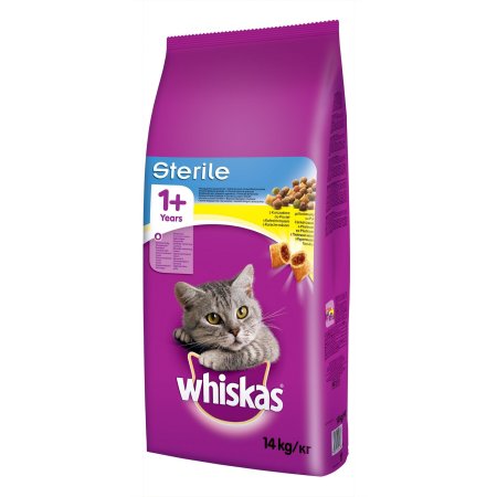 WHISKAS granule Sterile s kuřecím 14 kg