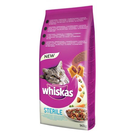 WHISKAS granule Sterile s kuřecím 14 kg